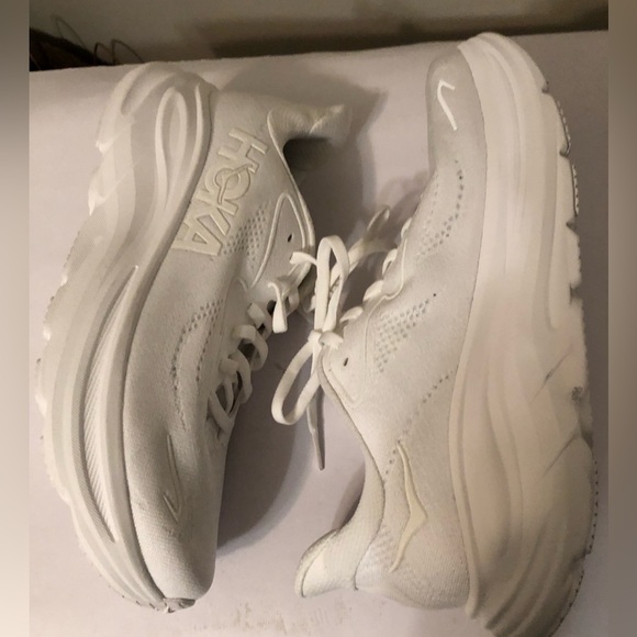 HOKA Clifton 10 Running Shoes White Women’s 9 NEW - Picture 7 of 9